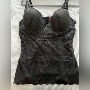 Skinnygirl Grey lace bustier shape wear. Size 40B/C.